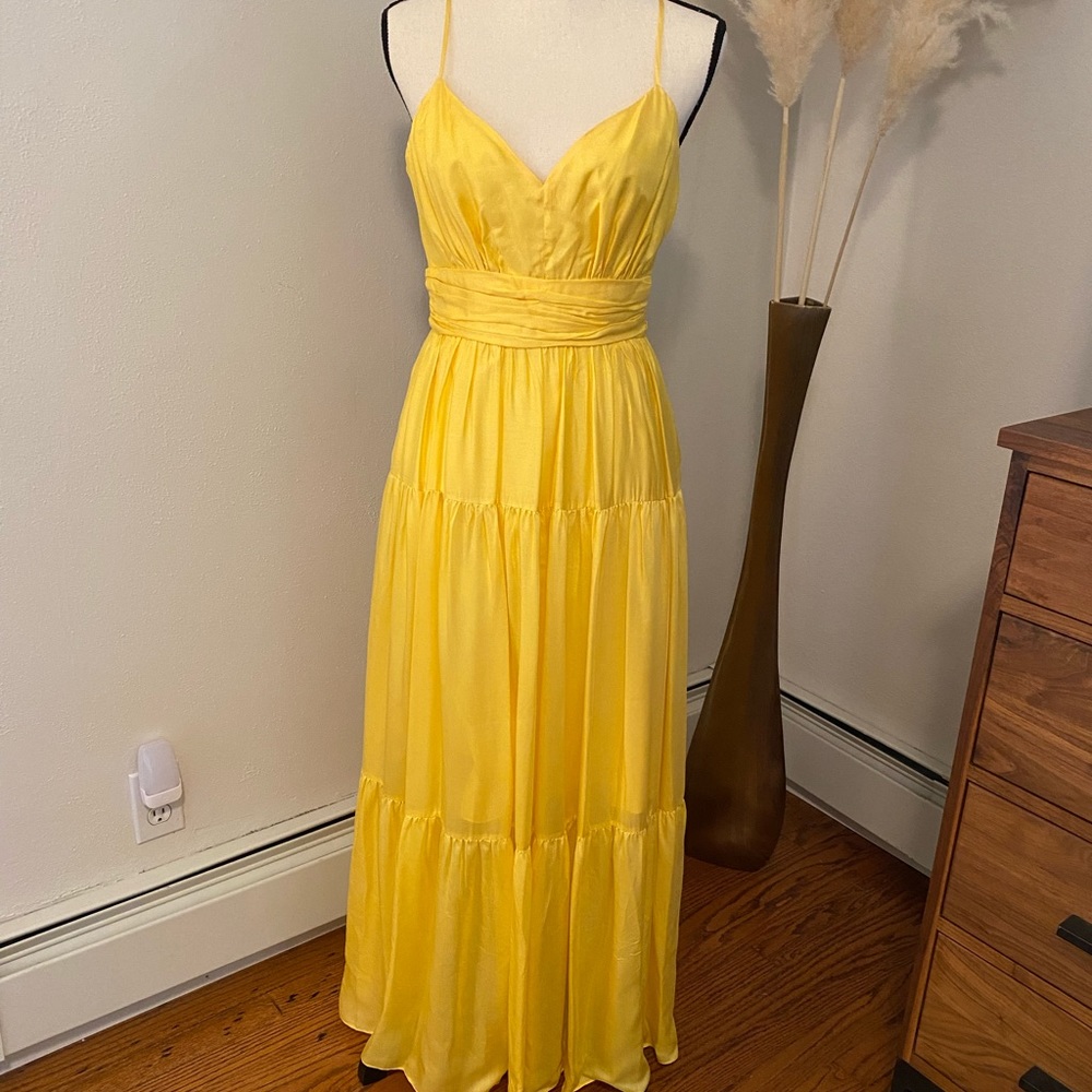 Golden yellow Intermix long dress